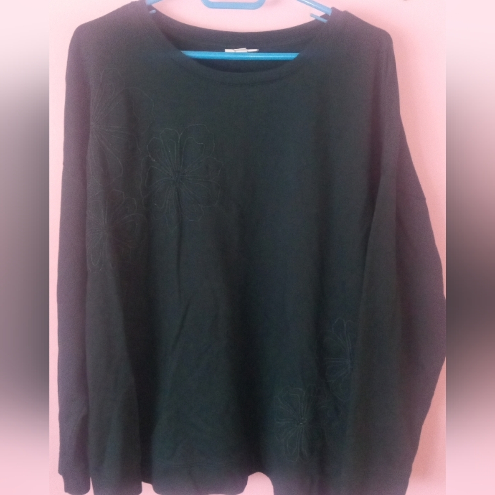 J. Jill Forest Green Crewneck Sweater